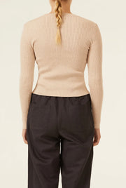 Nude Lucy II CLASSIC L/S Knit - oat