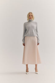 World of Nomads II MAYA Roll Neck Knit - light grey