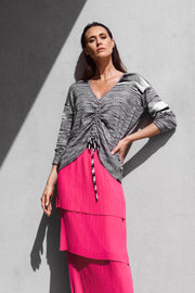 Lounge the Label II PLISSE Skirt - Fuschia Pink