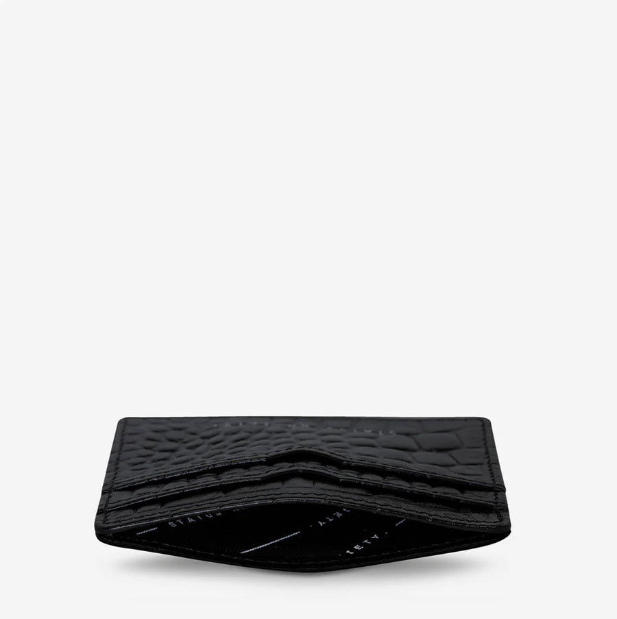 Status Anxiety II TOGETHER For Now Card Wallet - black croc