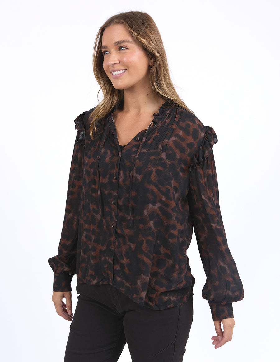 Foxwood II TULLIANA Leopard Blouse