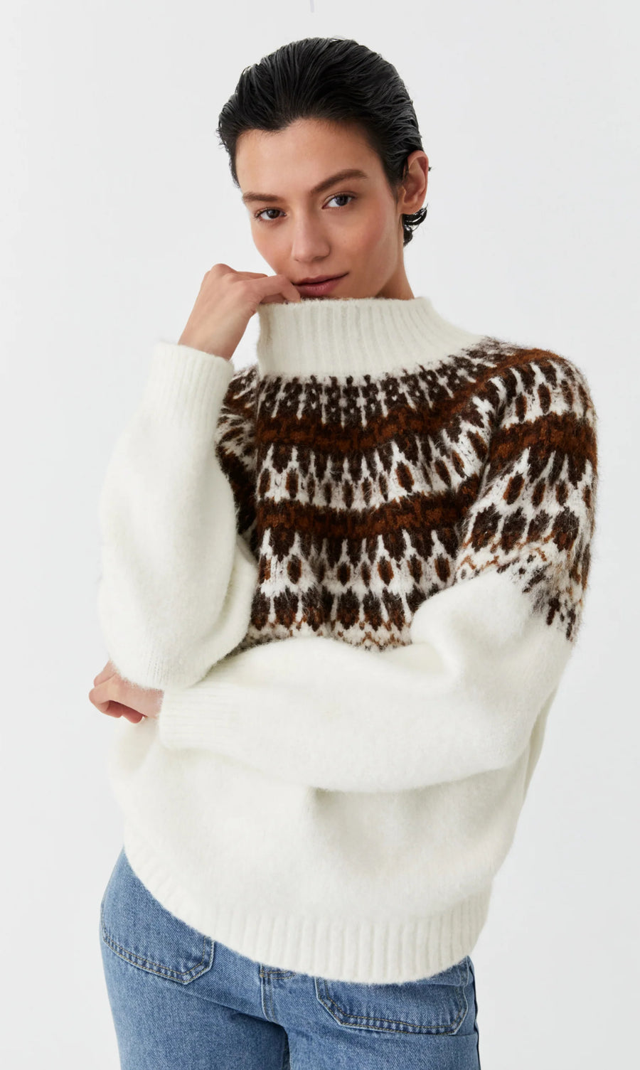 Morrison II TERRANCE Knit Pullover - Cream