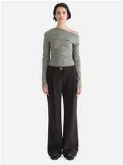 ENA Pelly II OFF THE SHOULDER Top - olive