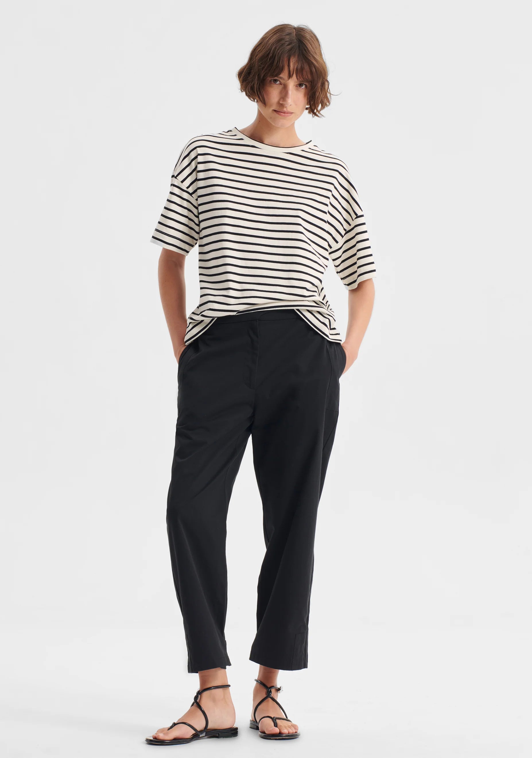 Morrison II ARCHIE Stripe Tee - blk/cream