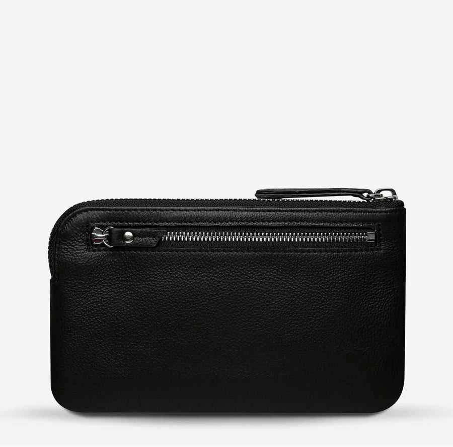 Status Anxiety II SMOKE and MIRRORS zip wallet - black