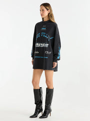 ENA Pelly II SPEEDWAY Tee Dress - Washed Black