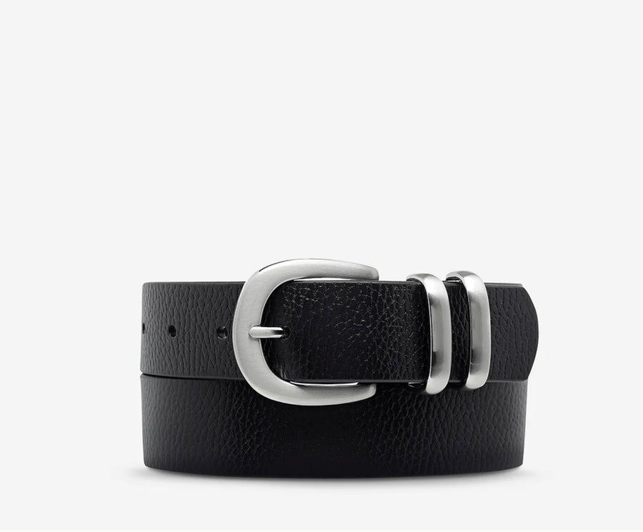 Status Anxiety II LET IT BE Belt - black/silver