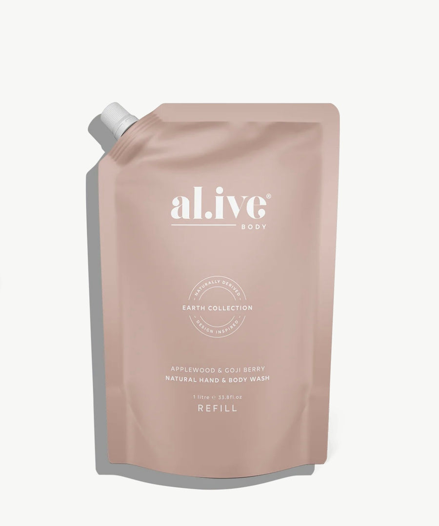 Al.ive II 1 Litre REFILL Hand & Body Wash - applewood & goji berry