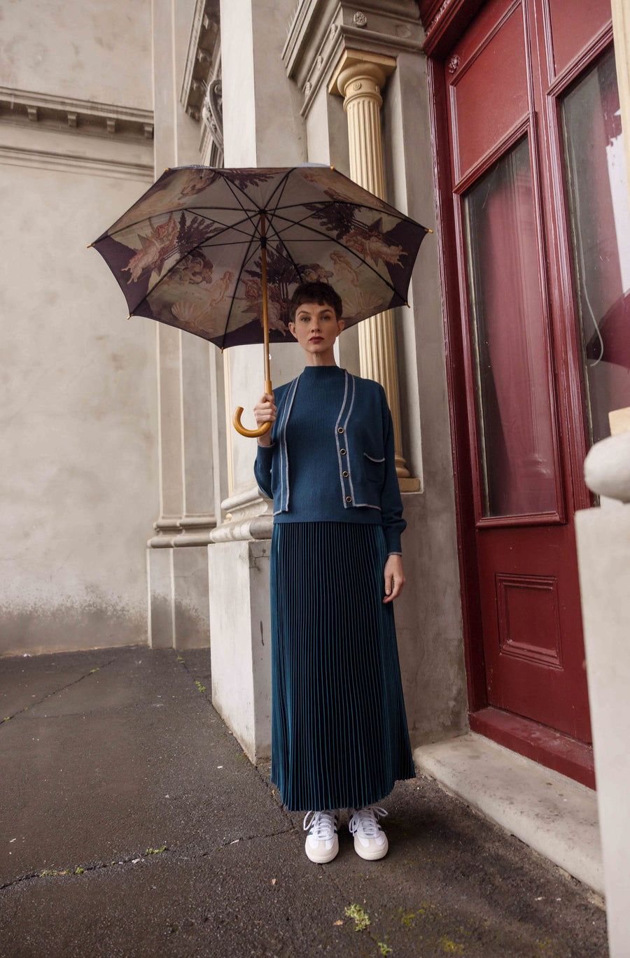 M.A Dainty II HOMBURG Sweater - Teal/Grey