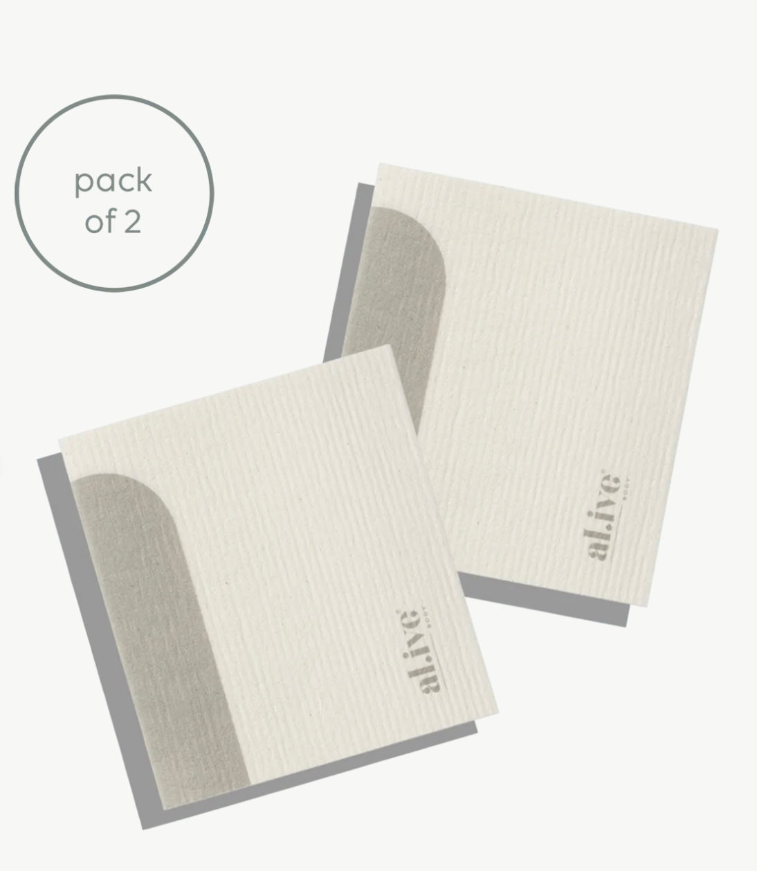 al.ive II BIODEGRADABLE DISH Cloth - pack of 2