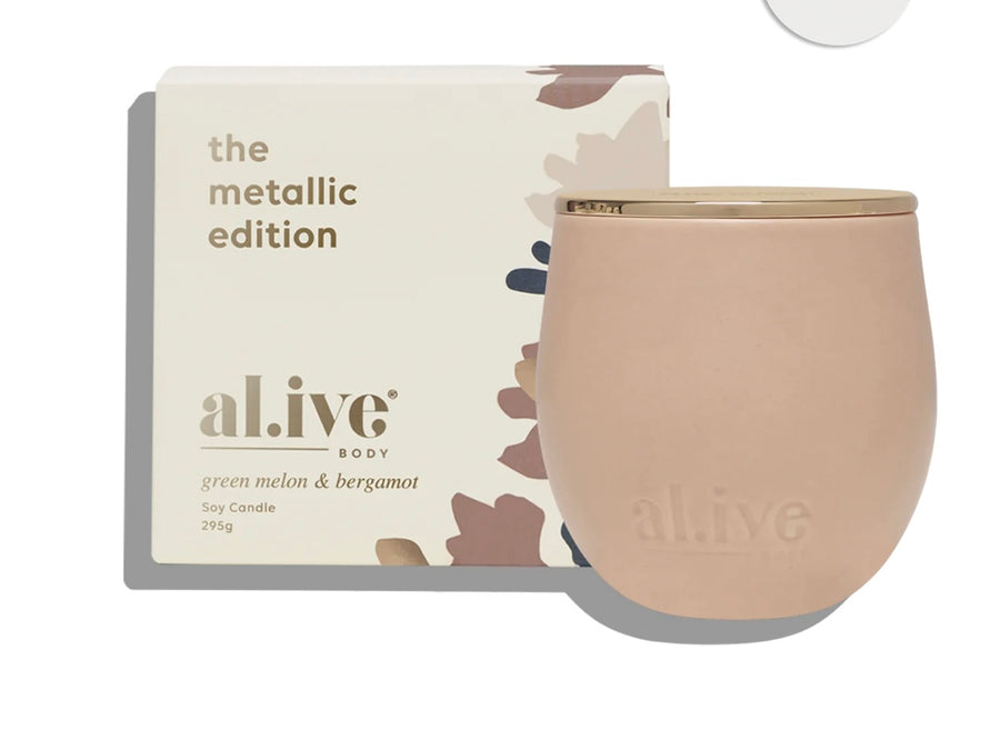 al.ive II the Metalilic Edition - GREEN MELON & BERGAMOT Candle