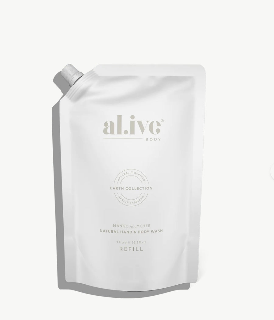 Al.ive II 1Lt REFILL Wash Mango & Lychee Hand & Body Wash