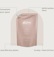 Al.ive II 1 Litre REFILL Hand & Body Wash - applewood & goji berry