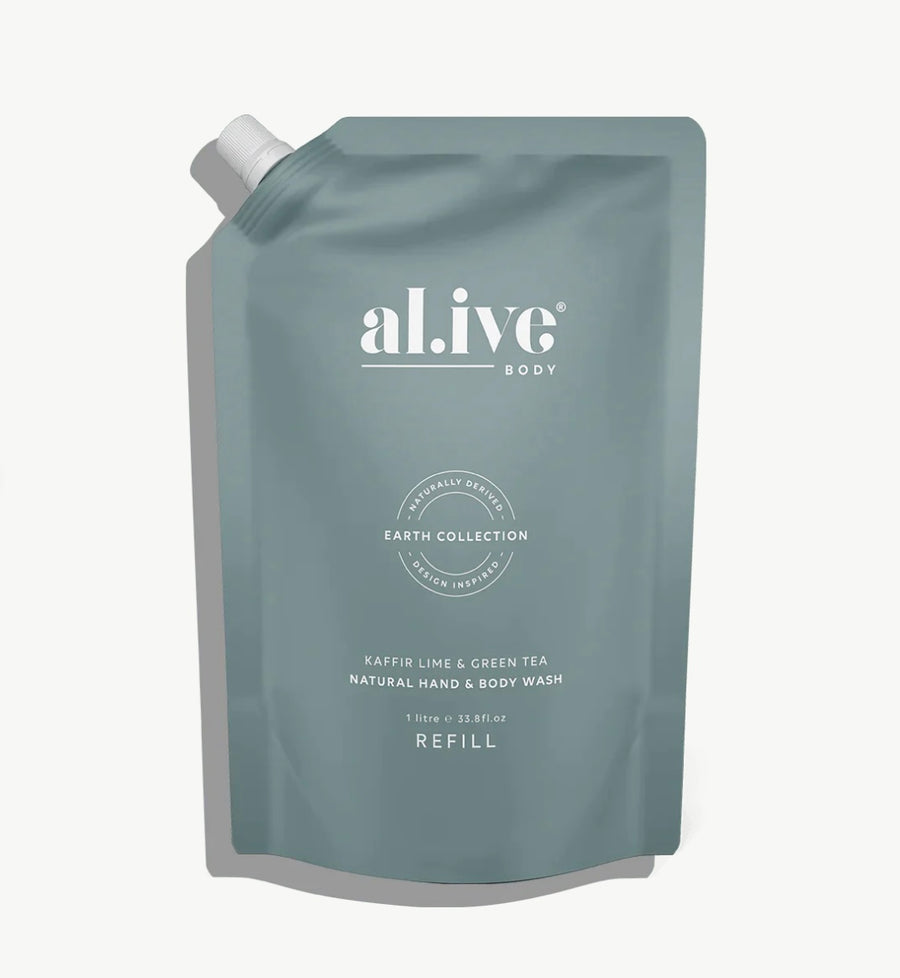 Al.ive II 1lt REFILL Wash - KAFFIR LIME & Green Tea