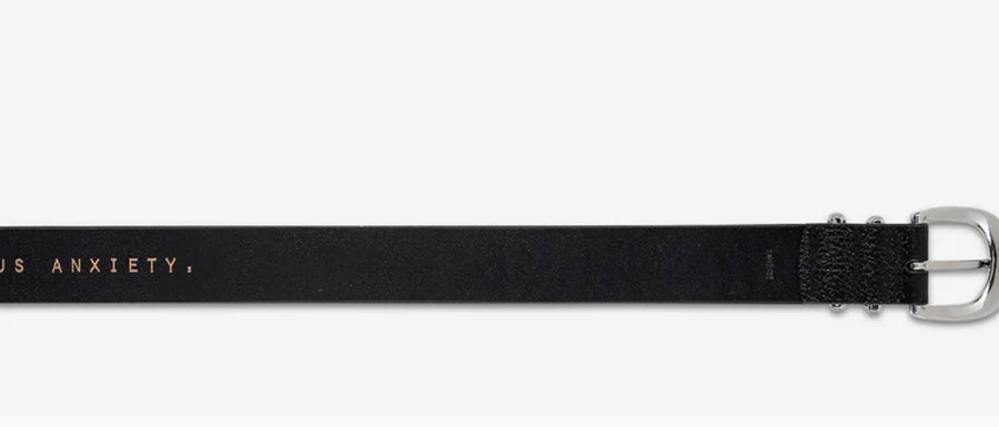 Status Anxiety II LET IT BE Belt - black/silver