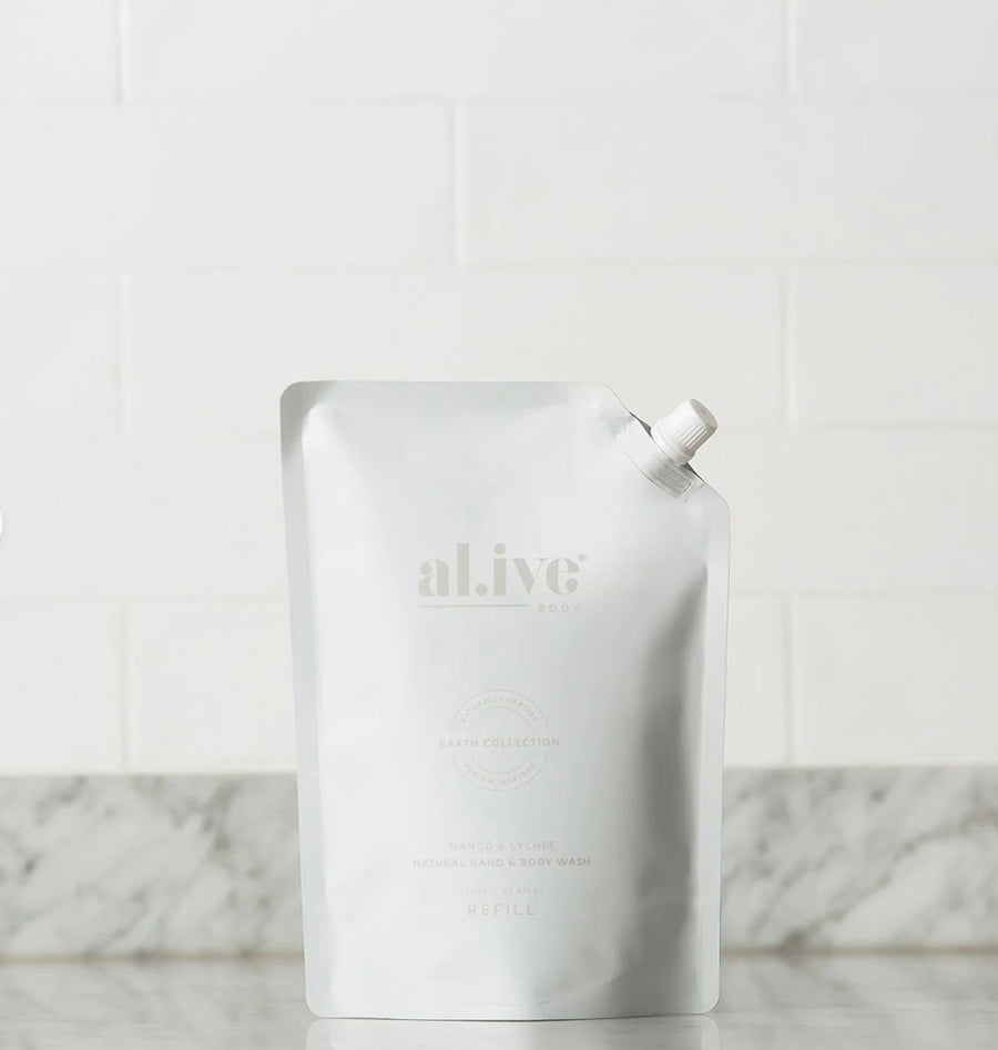 Al.ive II 1Lt REFILL Wash Mango & Lychee Hand & Body Wash
