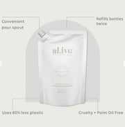 Al.ive II 1Lt REFILL Wash Mango & Lychee Hand & Body Wash