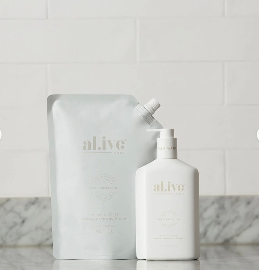 Al.ive II 1Lt REFILL Wash Mango & Lychee Hand & Body Wash