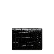 Status Anxiety II EASY DOES IT wallet - black croc emboss