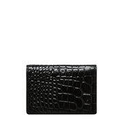 Status Anxiety II EASY DOES IT wallet - black croc emboss