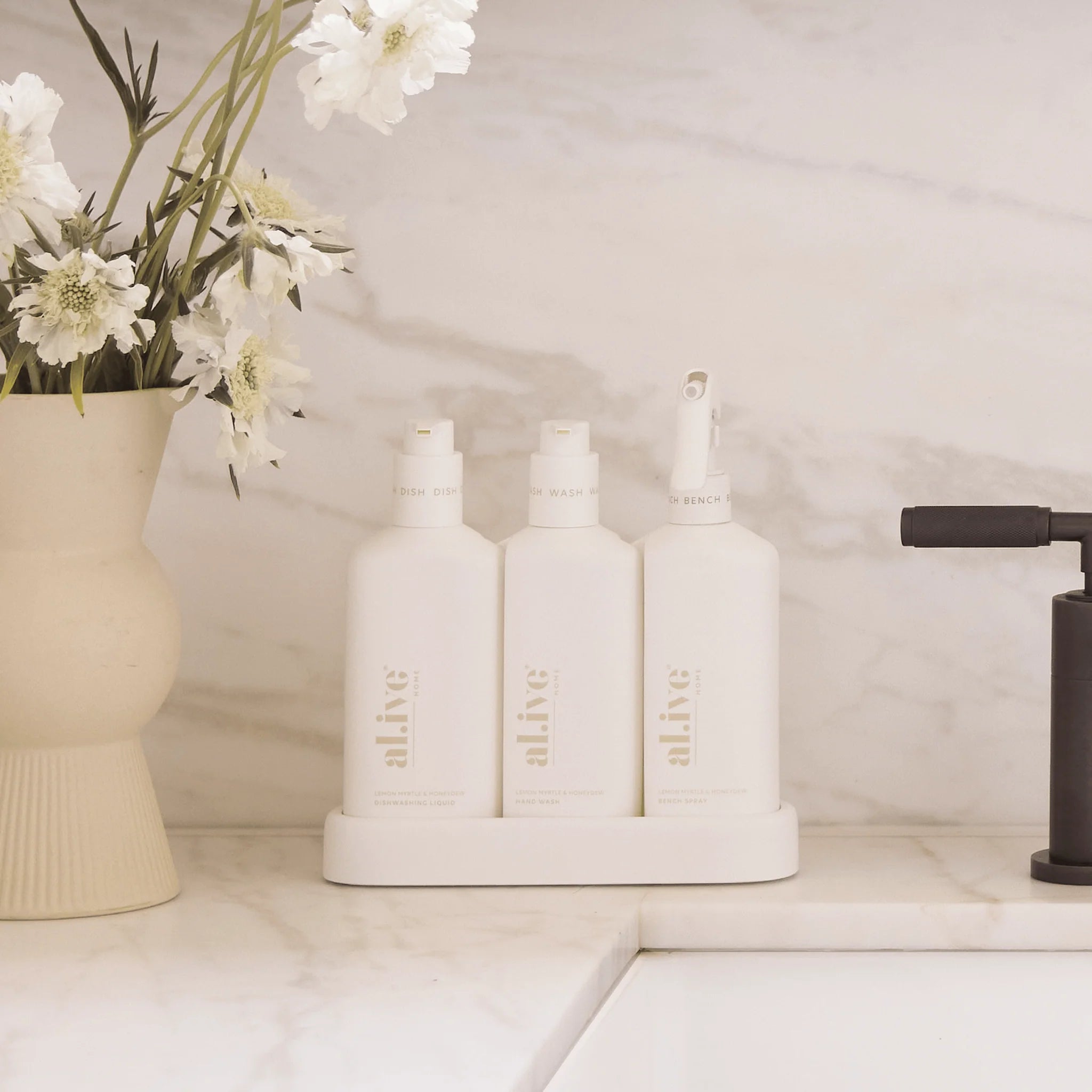 Al.ive II THE RETREAT Kitchen Trio & Towel set -  Lemon Myrtle & Honeydew