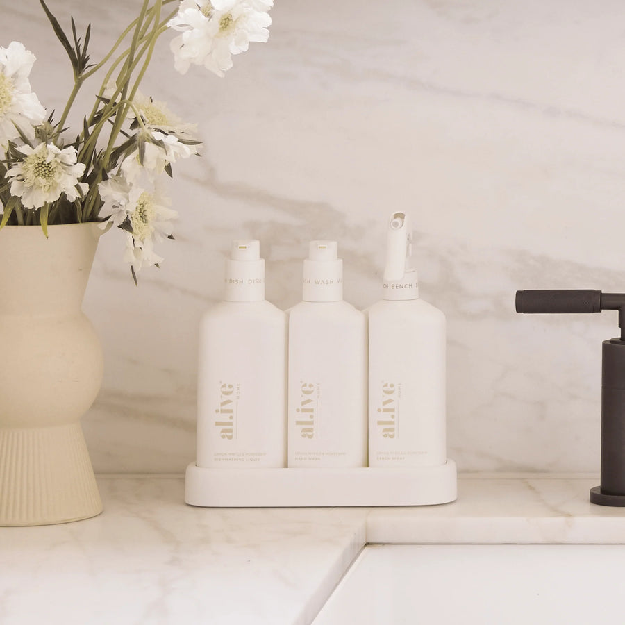 Al.ive II THE RETREAT Kitchen Trio & Towel set -  Lemon Myrtle & Honeydew