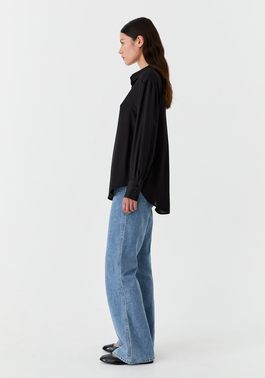 Morrison II HAZEL Silk Shirt - Black