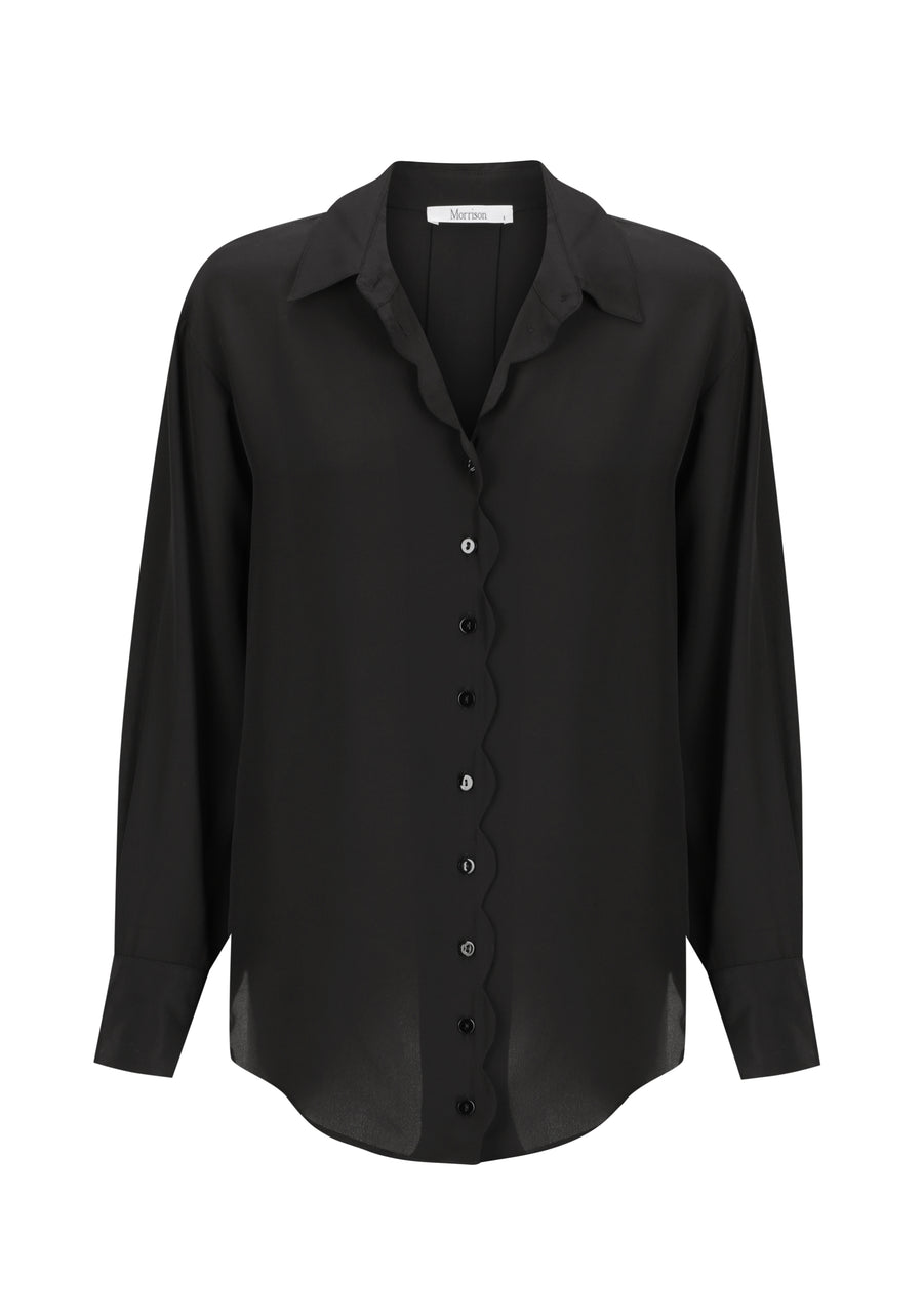 Morrison II HAZEL Silk Shirt - Black
