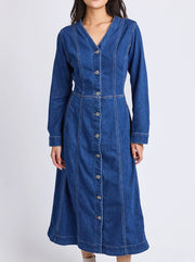 ELM Lifestyle II MARIELLA Denim Dress - Mid Blue Wash