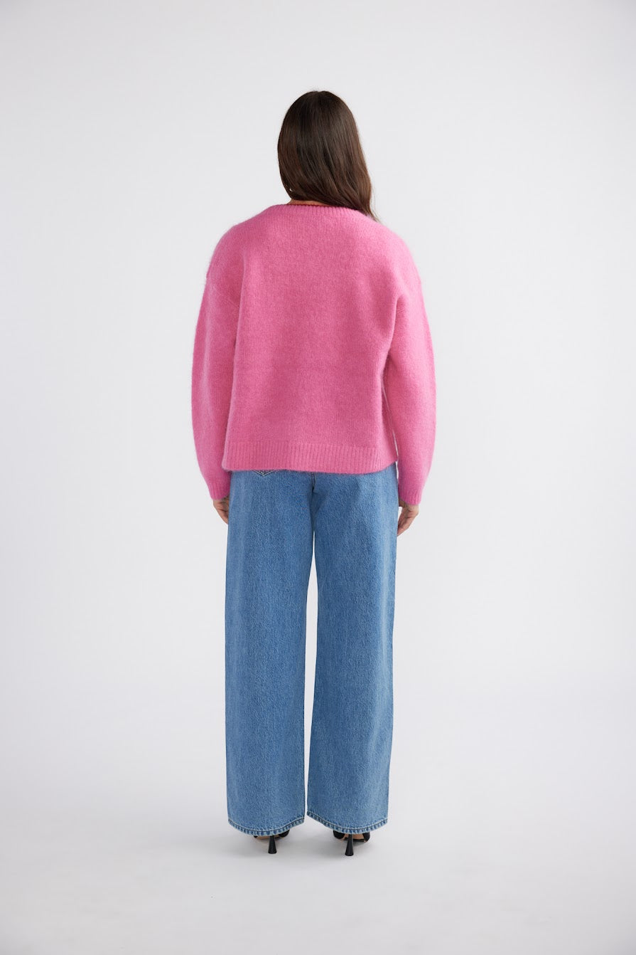 Ena Pelly II NOAH Knit Cardigan - pink punch