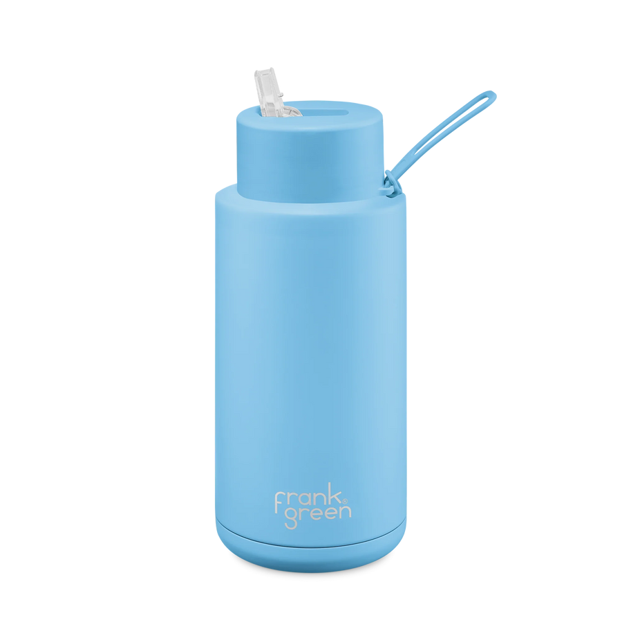 frank green II LIMITED Edition Ceramic Straw Bottle - sky blue