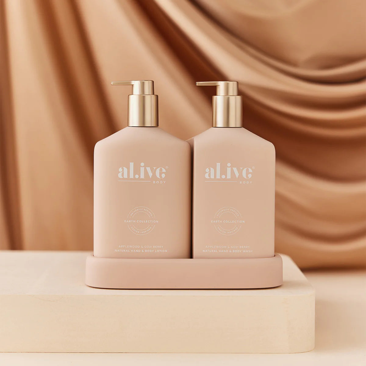 al.ive II the metallic Edition WASH & LOTION Duo - applewood & goji berry