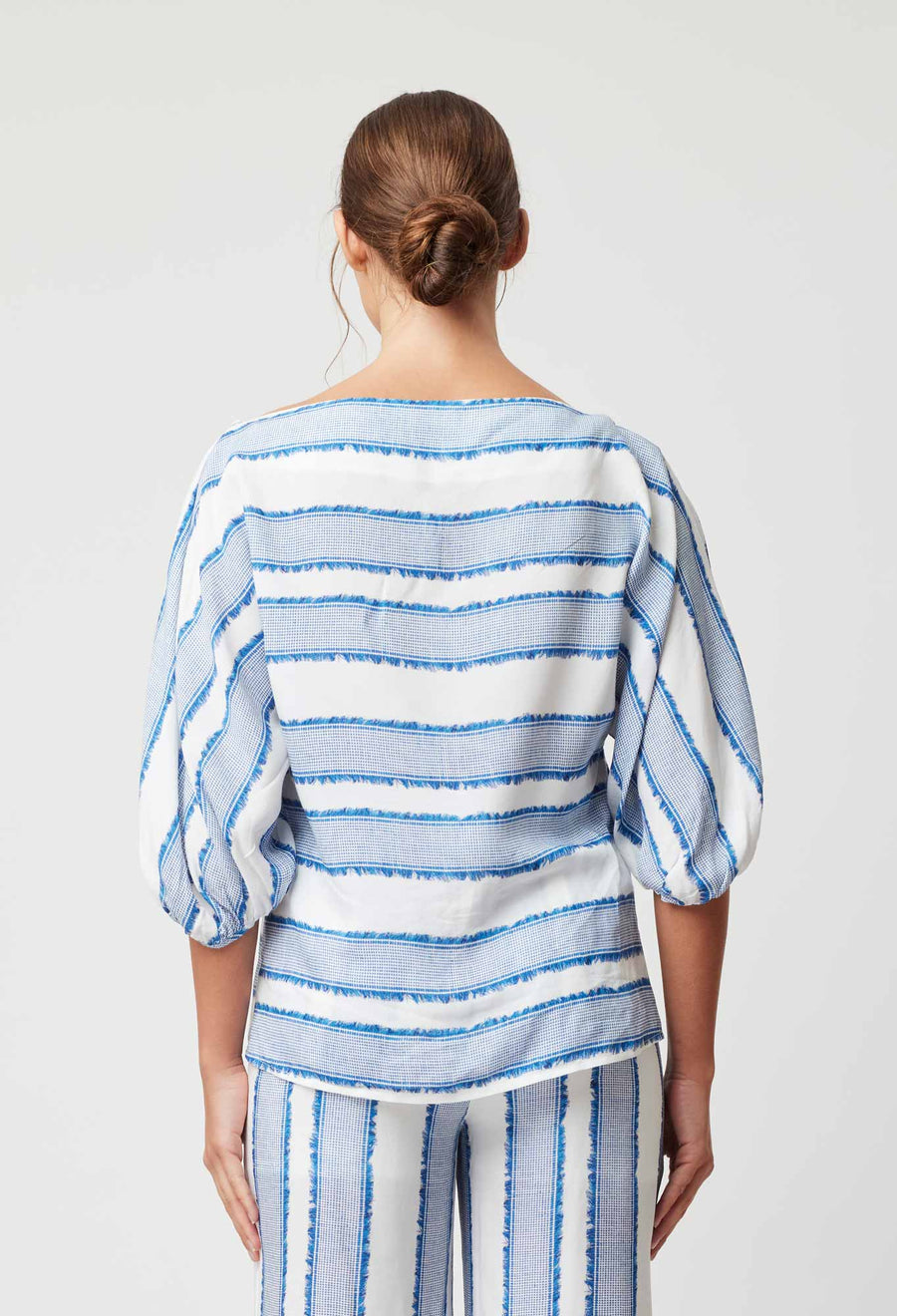 Oncewas II POSITANO DOLMAN Sleeve Top - Sorrento stripe