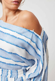 Oncewas II POSITANO DOLMAN Sleeve Top - Sorrento stripe