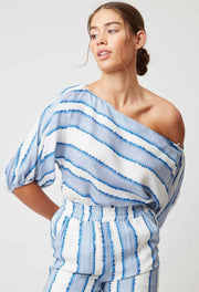 Oncewas II POSITANO DOLMAN Sleeve Top - Sorrento stripe