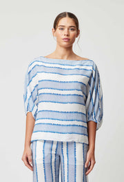 Oncewas II POSITANO DOLMAN Sleeve Top - Sorrento stripe