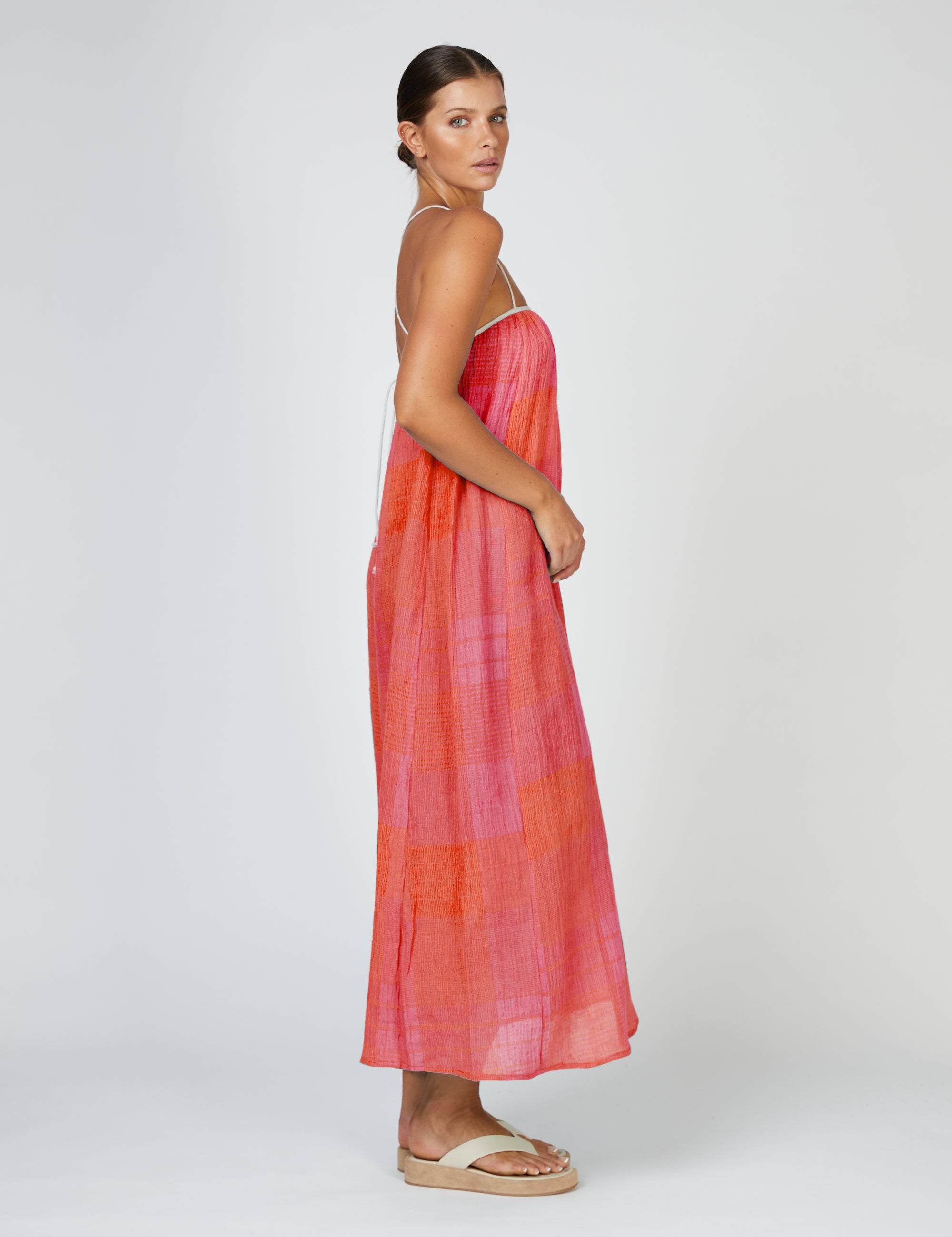 In the Sac II CAPRI Tie Back Dress - tango