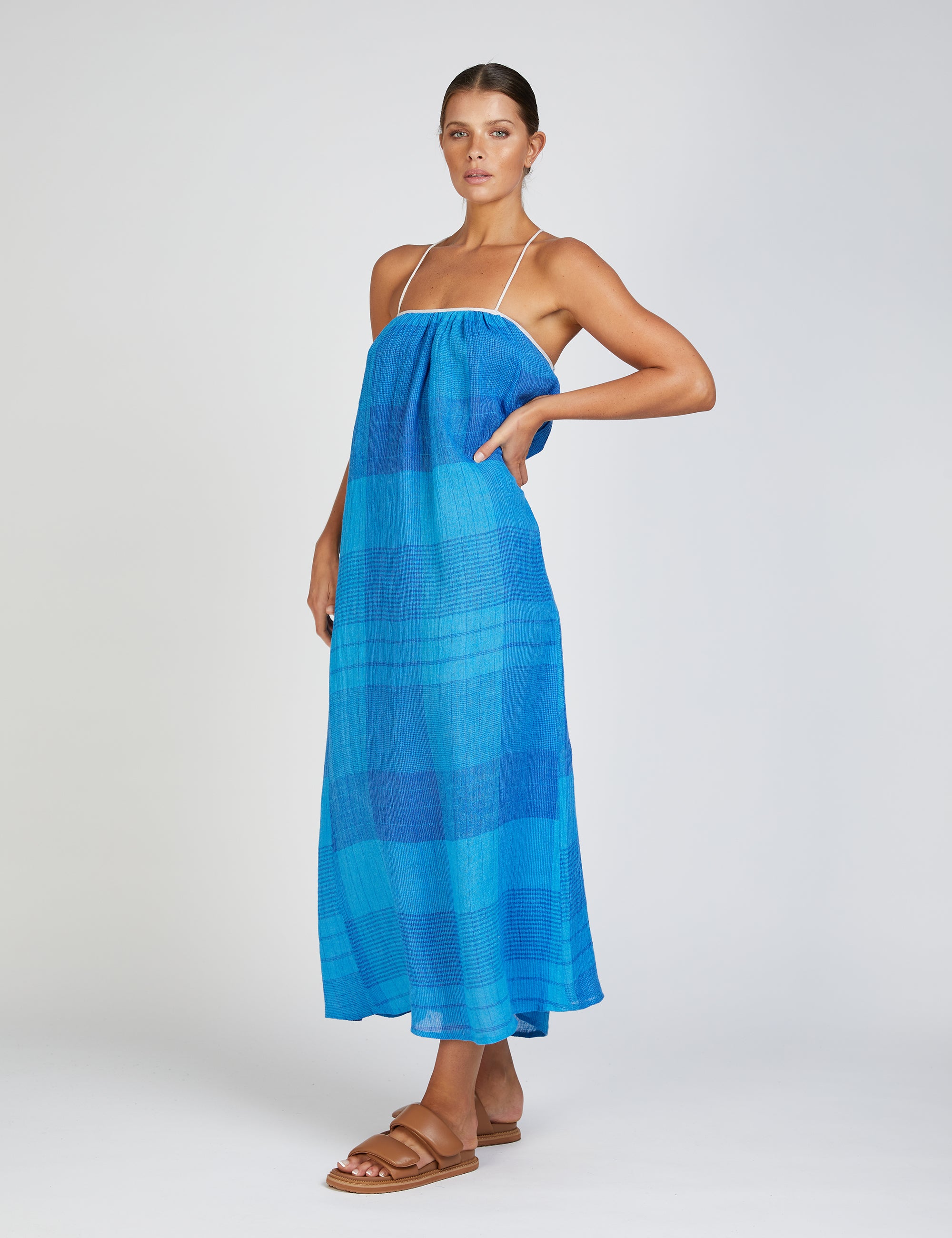 In the Sac II CAPRI TIE BACK Dress - Opal