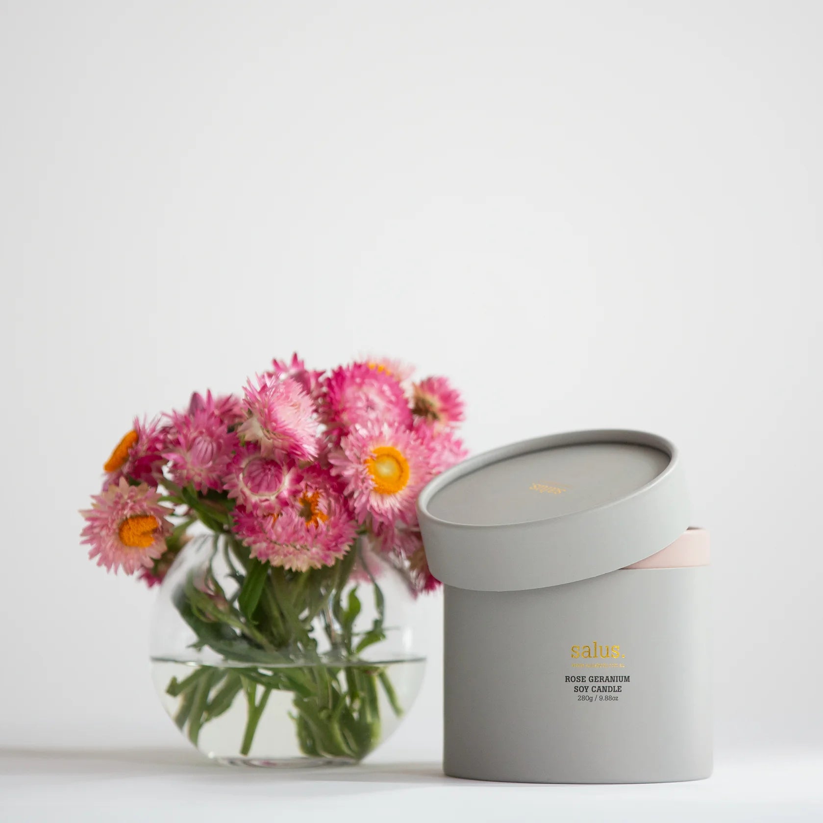 Salus II ROSE GERANIUM Soy Candle -