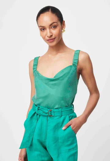 Oncewas II DELRAY Reversible Cowl V Cami - bay green