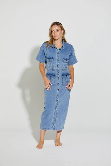 NLJ - New London Jeans II GINSBERG Button Skirt - LW