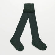 Lamington II Merino Wool Textured Knit Tights- Fern