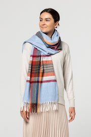Indus Design II Highlands Scarf Blue Check