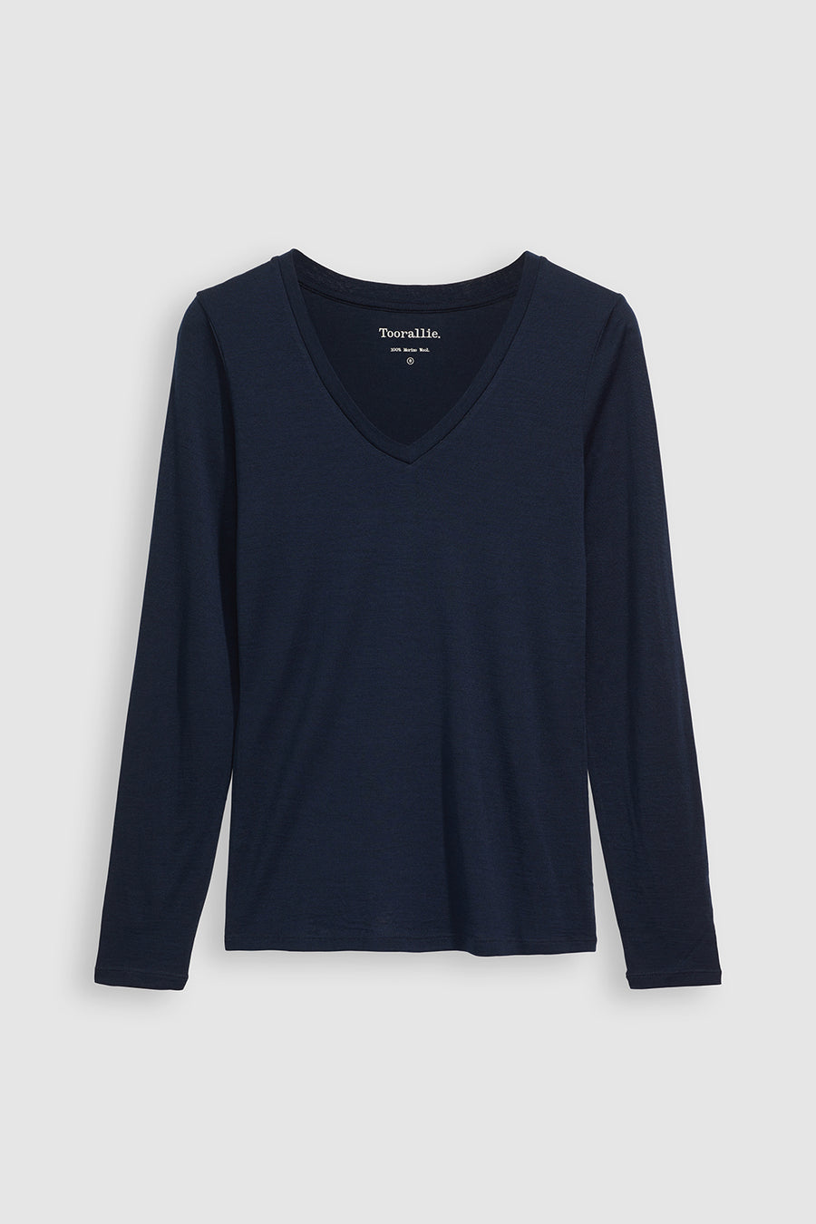 Toorallie. II V Neck Merino Tee- Navy