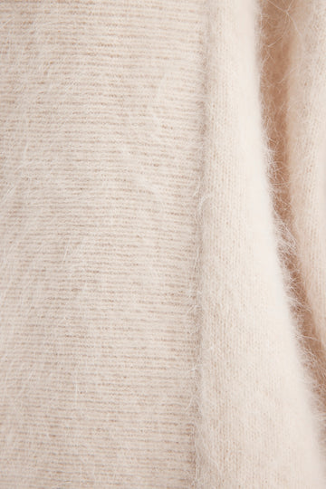 World of Nomads II SOPHIA Open Cashmere Cardi - oatmeal