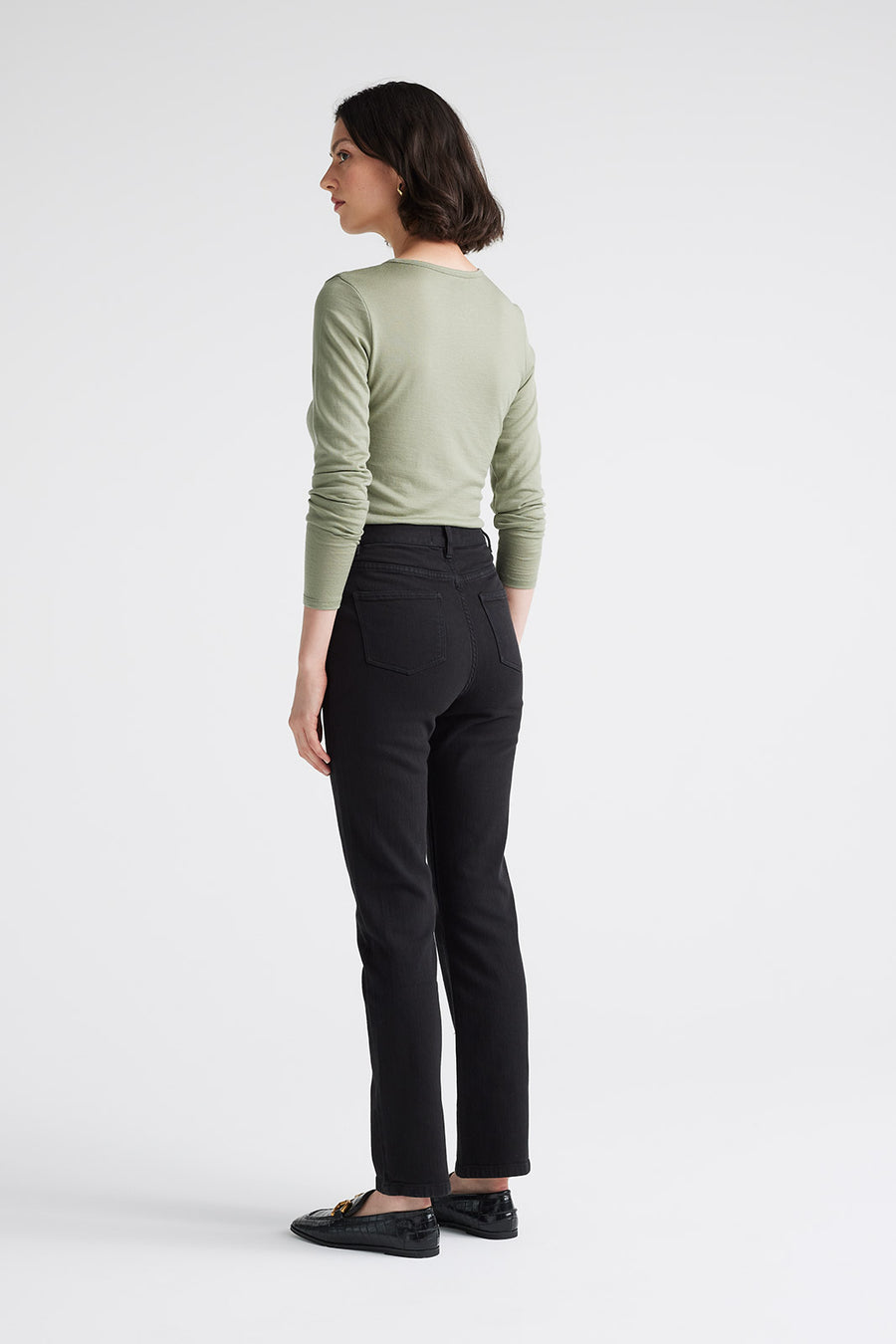 Toorallie. II Crew Merino Tee - sage green