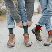 Lamington II Merino Wool Rib Crew Socks - Tuatara Green