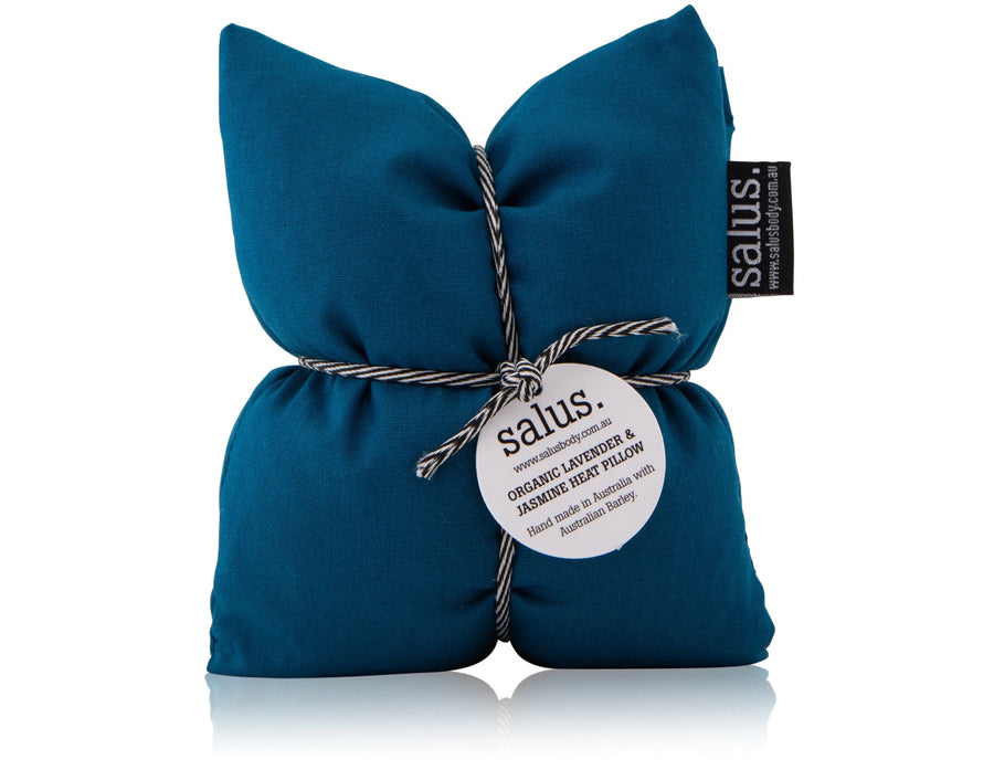 Salus.  II Organic LAVENDER & JASMINE HEAT PILLOW / Ink Blue (teal)