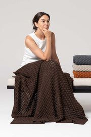 Indus Design II POPCORN Throw - Chocolate