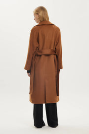 THIRD FORM II UNCOVER Woolen Trench Coat - chestnut